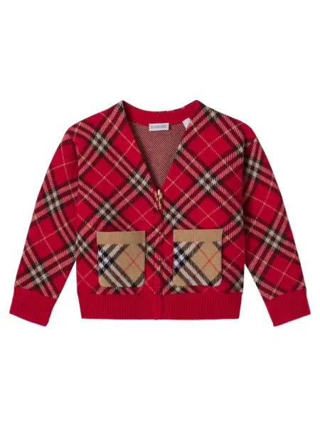 Gyerek kardigán Burberry piros