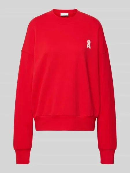 Bluza Oversized z czystej Bawełny Model ICONIC A ALIZAA' Armedangels czerwona