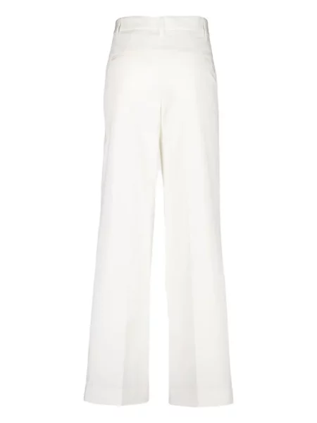 Pantaloni Matteau din țesătură twill alb