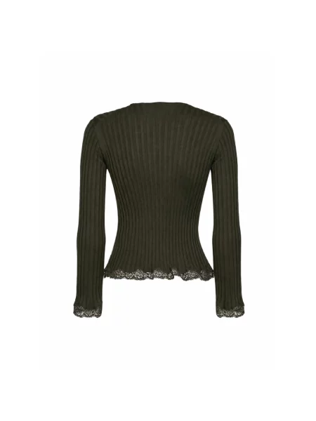 Sweter Saint Laurent wełniany zielony