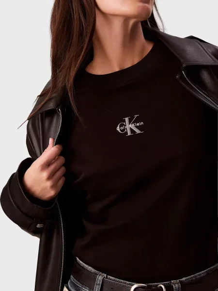 Лонгслив Calvin Klein Jeans черный