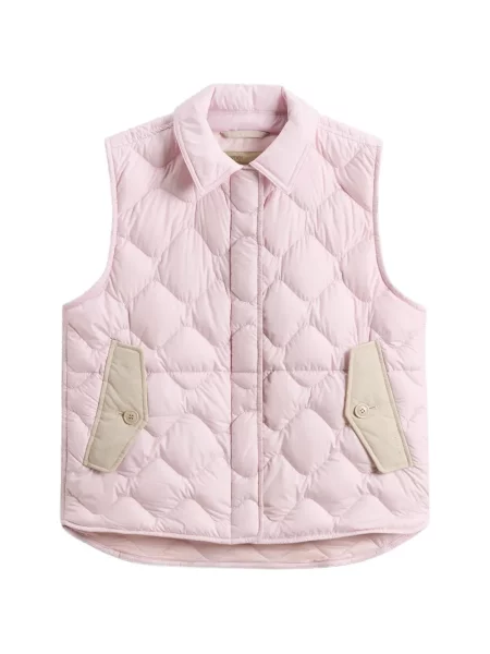 Pikowana kamizelka pikowana Woolrich różowa