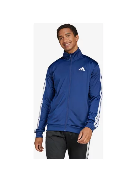 Kurtka adidas Tricot Regular 3S niebieski intensywny czysty S biały