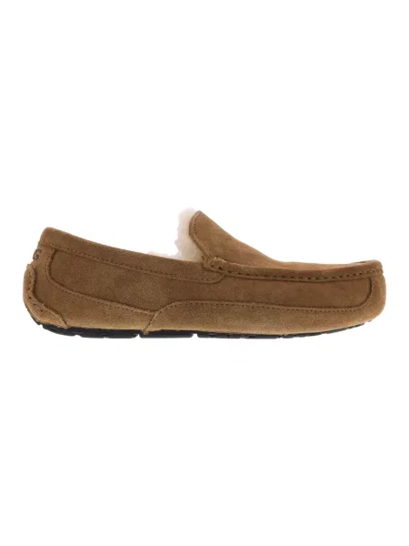 UGG Kapcie skórzane Ascot brązowe