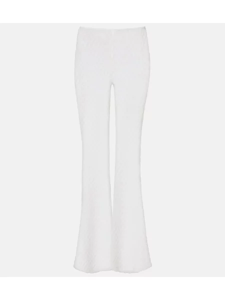 Pantaloni Missoni tricotate alb