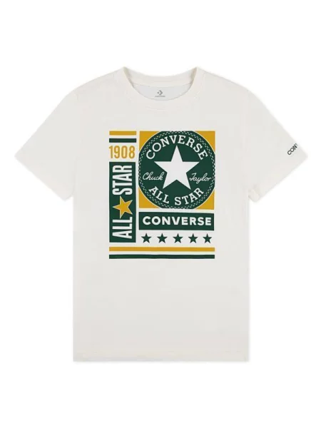 Koszulka dla dzieci Converse CNVB Ctp Blocks Logo biała