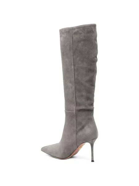Botine Aquazzura din piele de căprioară gri