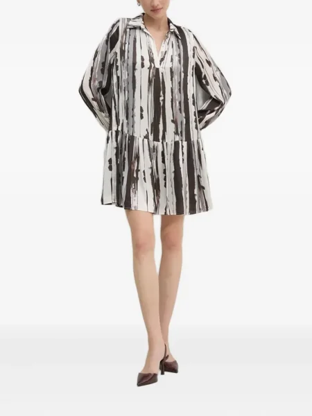 Rochie mini Sandro Ferrone cu imagine cu imprimeu abstract de costum alb