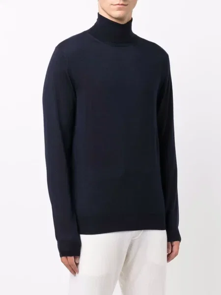 Dzianinowy sweter Fedeli niebieski