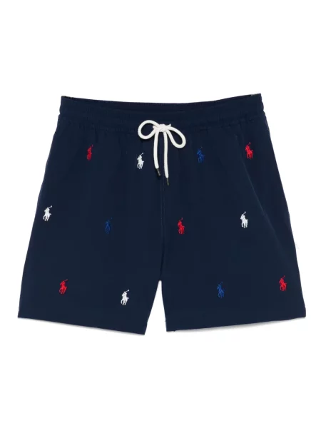 Флийс боксерки Polo Ralph Lauren с принт на райета зелено
