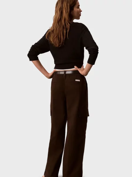 Штани карго Calvin Klein Jeans коричневі