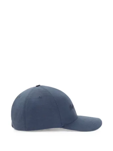 Ленена шапка с козирки Ralph Lauren Purple Label бродирана синьо