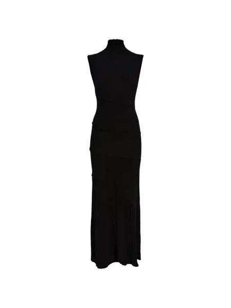 Rochie midi Proenza Schouler plisată până la genunchi de costum negru