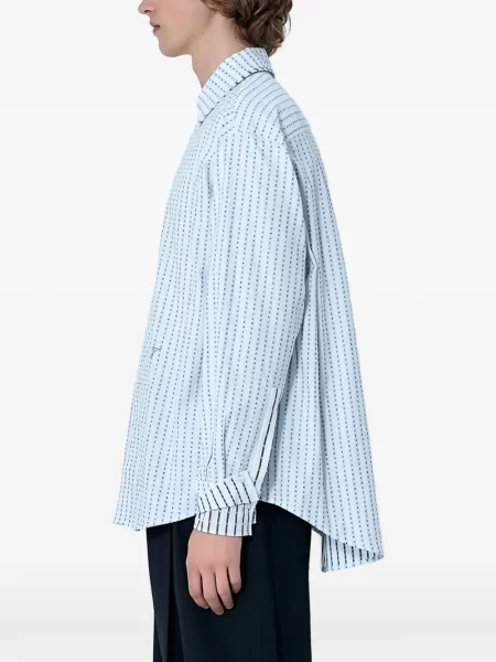 Cămașă Jacquemus din poplin albastru