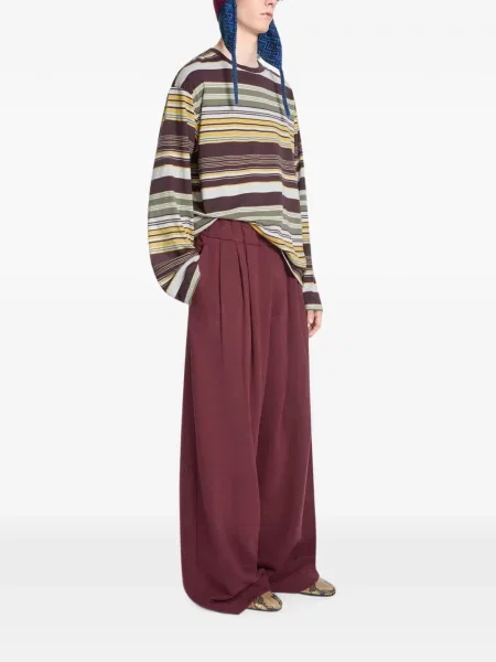 Tricou Dries Van Noten cu dungi roșu