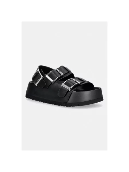 Buffalo sandały na platformie Jane Athena Buckle czarne