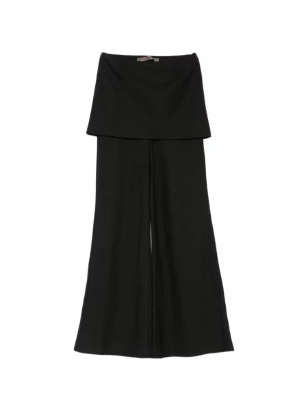 Pantaloni Enza Costa din țesătură twill negru