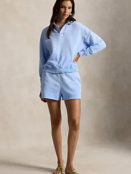 Polo Ralph Lauren bluza z bawełną ISLAND FLC-KNT-SWEATSHIRT niebieska