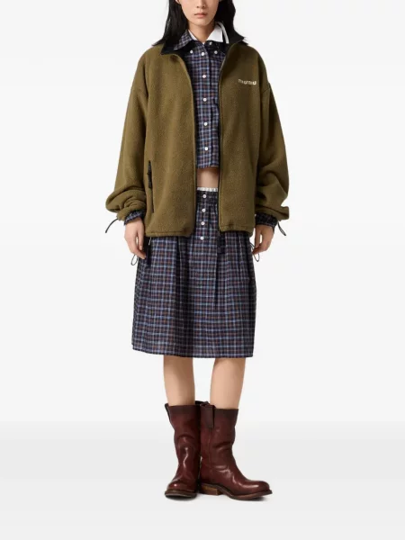Geacă Miu Miu din fleece verde