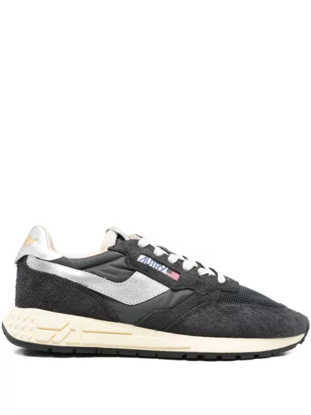 Szarvasbőr sneaker Autry fekete