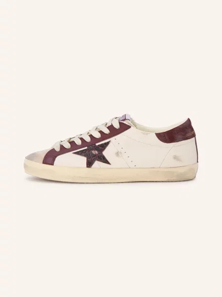 Golden Goose Sneakersy Super-Star / tmavě červená béžová