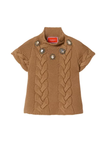 Sweter La Doublej brązowy