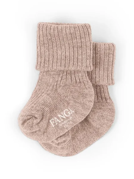 Fanga Fontana Vlněné ponožky LANA LIGHT KNITTED SOCKS růžové