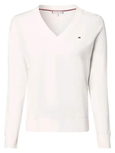 Tommy Hilfiger Sweter Kobiety jednolity M biały