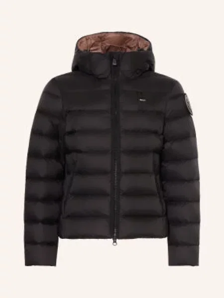 Blauer Kurtka Puchowa schwarz czarna
