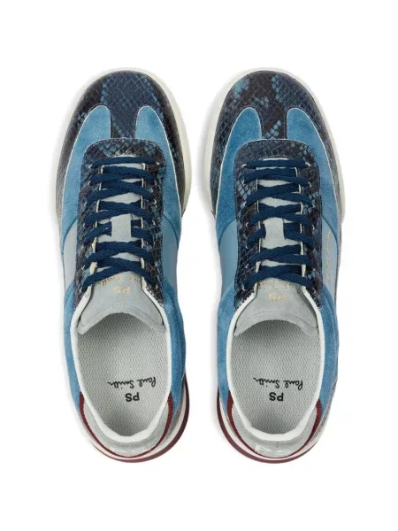 Sneakerși Paul Smith cu model piele de șarpe albastru