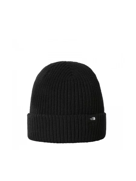 Czapka z dzianiny z szerokim brzegiem i detalem z logo The North Face czarna