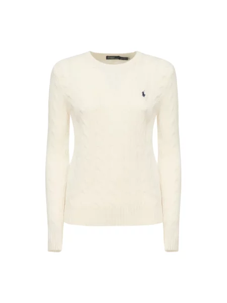 Sweter Polo Ralph Lauren wełniany z długim rękawem beżowy