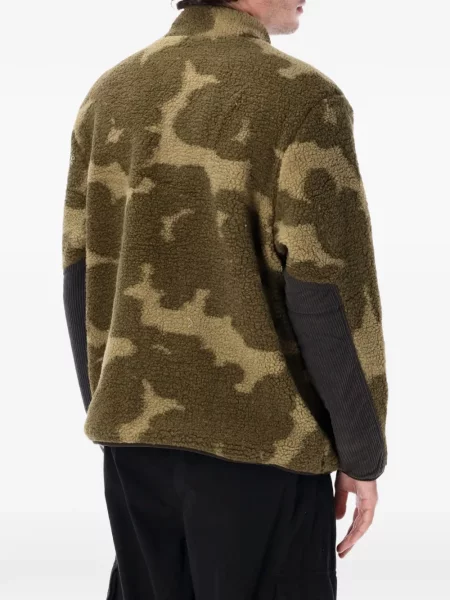 Geacă Kavu din fleece cu imagine cu model camuflaj verde