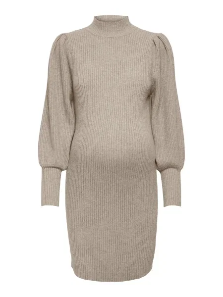 Only Maternity Rochie tricotat OLMKATIA' bej