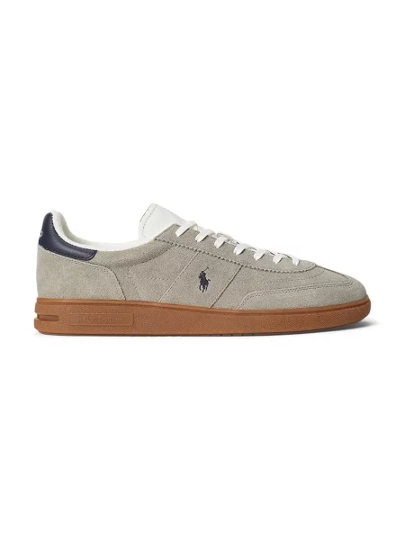 Polo Ralph Lauren Bedford Pp sneakers din piele întoarsă gri