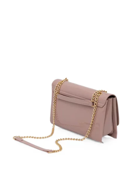 Crossbody torbica Love Moschino s autogramom ružičasta
