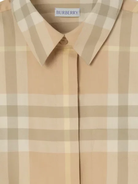 Rochie tip cămașă Burberry în carouri