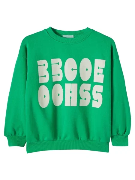 Gyerek fleece melegítő felső Bobo Choses zöld