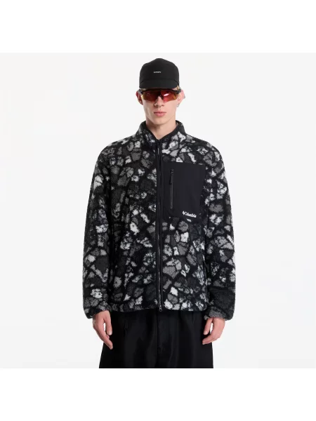 Hanorac din fleece Columbia din fleece cu imagine negru