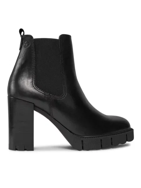 Buty chelsea z mieszanki skóry czarne