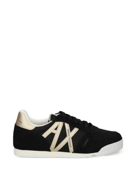 Sneakerși Armani Exchange cu autograf negru