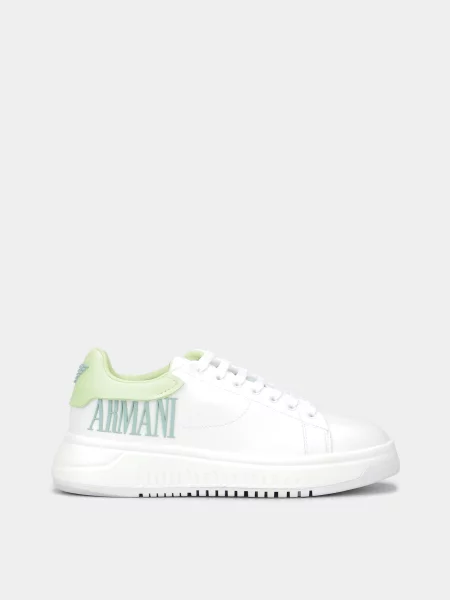 Emporio Armani Кросівки Шкіра білий