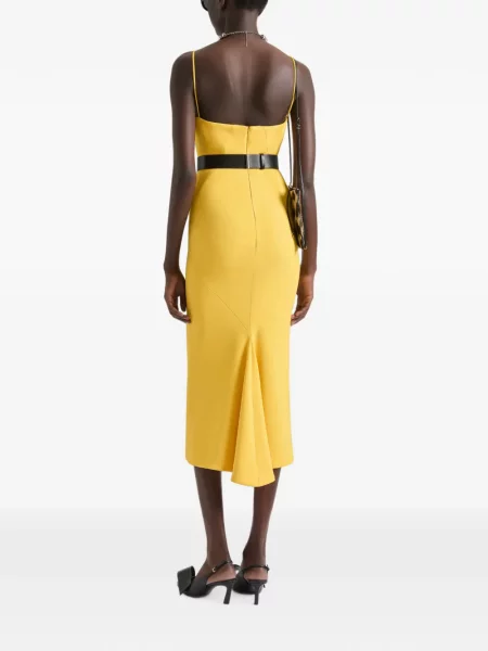 Rochie midi Givenchy din crep galben