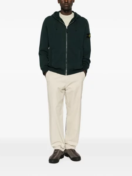 Hanorac cu glugă Stone Island cu strasuri verde