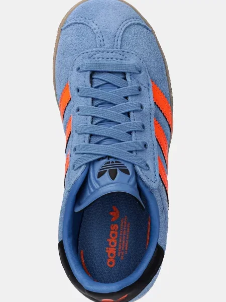 Adidas Originals Детски велурени маратонки GAZELLE синьо