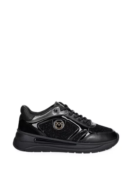 Sneakerși Pinko din piele negru