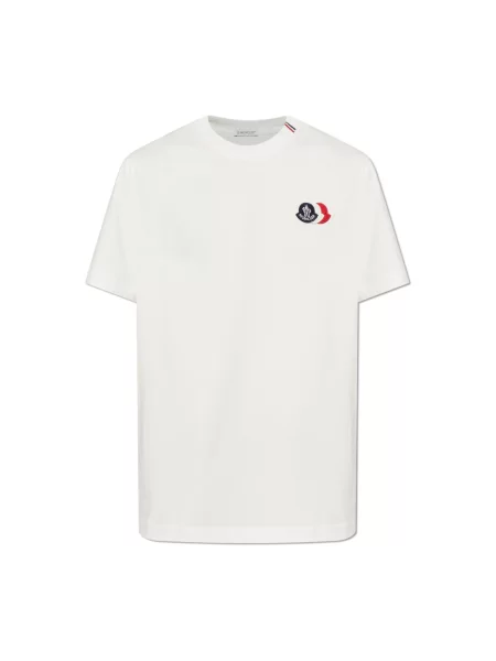 Koszulka Moncler z logo beżowa