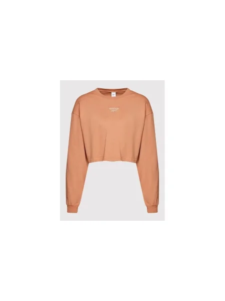 Hosszú ujjú hosszú maxi ruha Reebok Sport narancsszínű