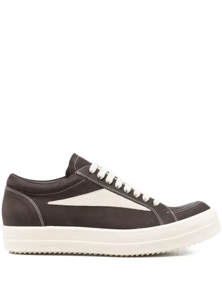 Sneakerși Rick Owens din piele maro