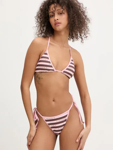 Juicy Couture dvoudílné plavky STRIPE BIKINI růžové